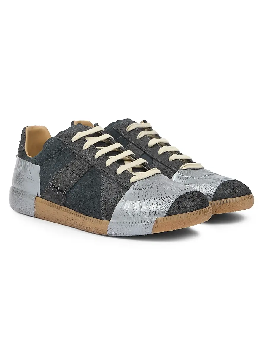 Maison Margiela Men's Men's Replica Deconstructed Suede Sneakers | Thumbnail 2 Maison Margiela Men's Men's Replica Deconstructed Suede Sneakers | Thumbnail 2