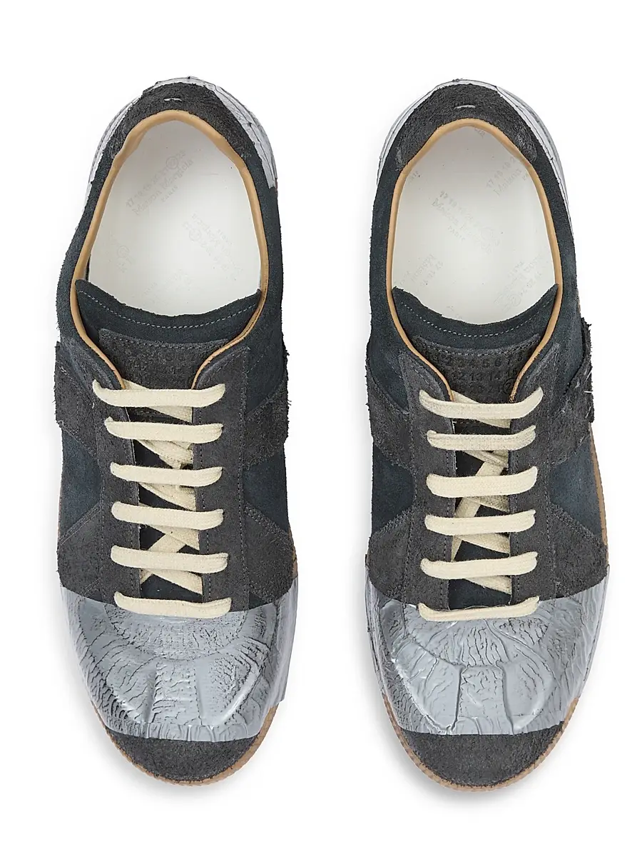 Maison Margiela Men's Men's Replica Deconstructed Suede Sneakers | Thumbnail 4 Maison Margiela Men's Men's Replica Deconstructed Suede Sneakers | Thumbnail 4