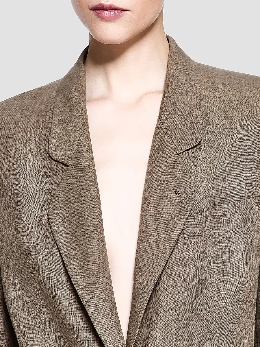 Giorgio Armani Women's Single-Breasted Linen Jacket | Thumbnail 5 Giorgio Armani Women's Single-Breasted Linen Jacket | Thumbnail 5