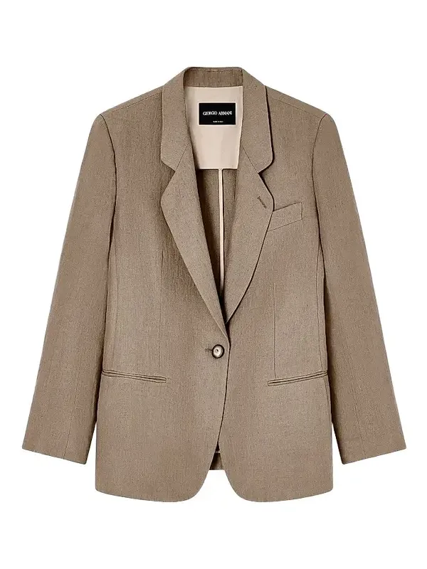 Women's Single-Breasted Linen Jacket
