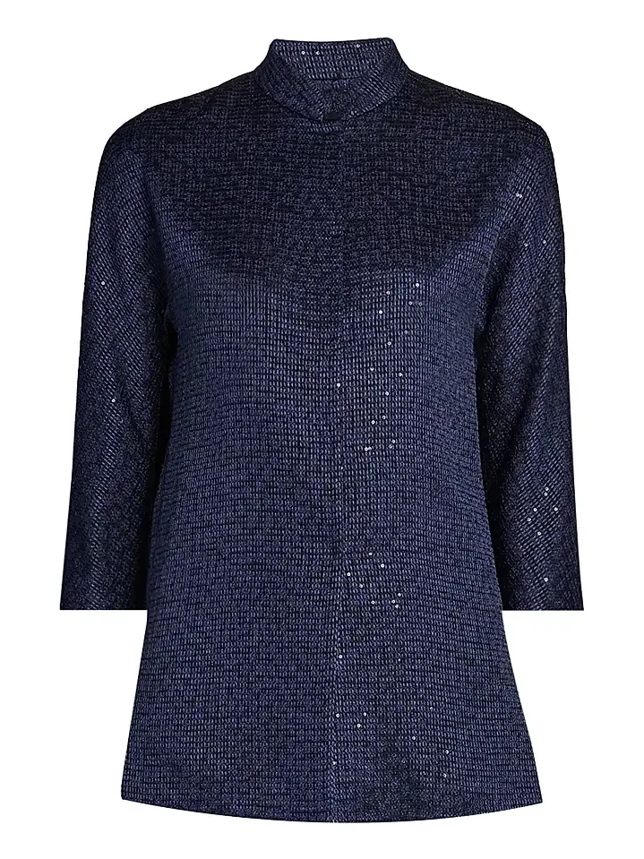 Women's Sequined Stand Collar Jacket