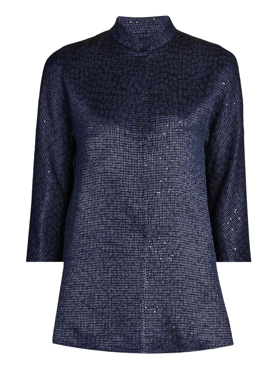 Giorgio Armani Women's Sequined Stand Collar Jacket