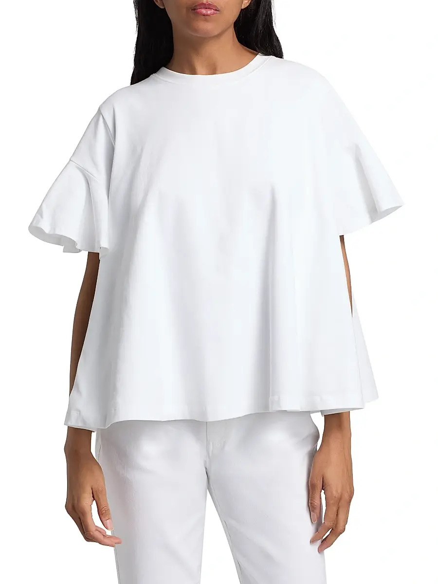 Cinq à Sept Women's Jane Cotton Trapeze T-Shirt | Thumbnail 3 Cinq à Sept Women's Jane Cotton Trapeze T-Shirt | Thumbnail 3