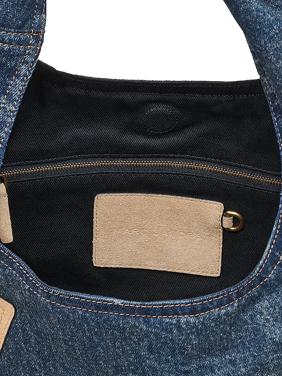 Marc Jacobs Women's The Denim & Suede Cargo Sack Bag - Dark Wash Indigo | Thumbnail 8 Marc Jacobs Women's The Denim & Suede Cargo Sack Bag - Dark Wash Indigo | Thumbnail 8