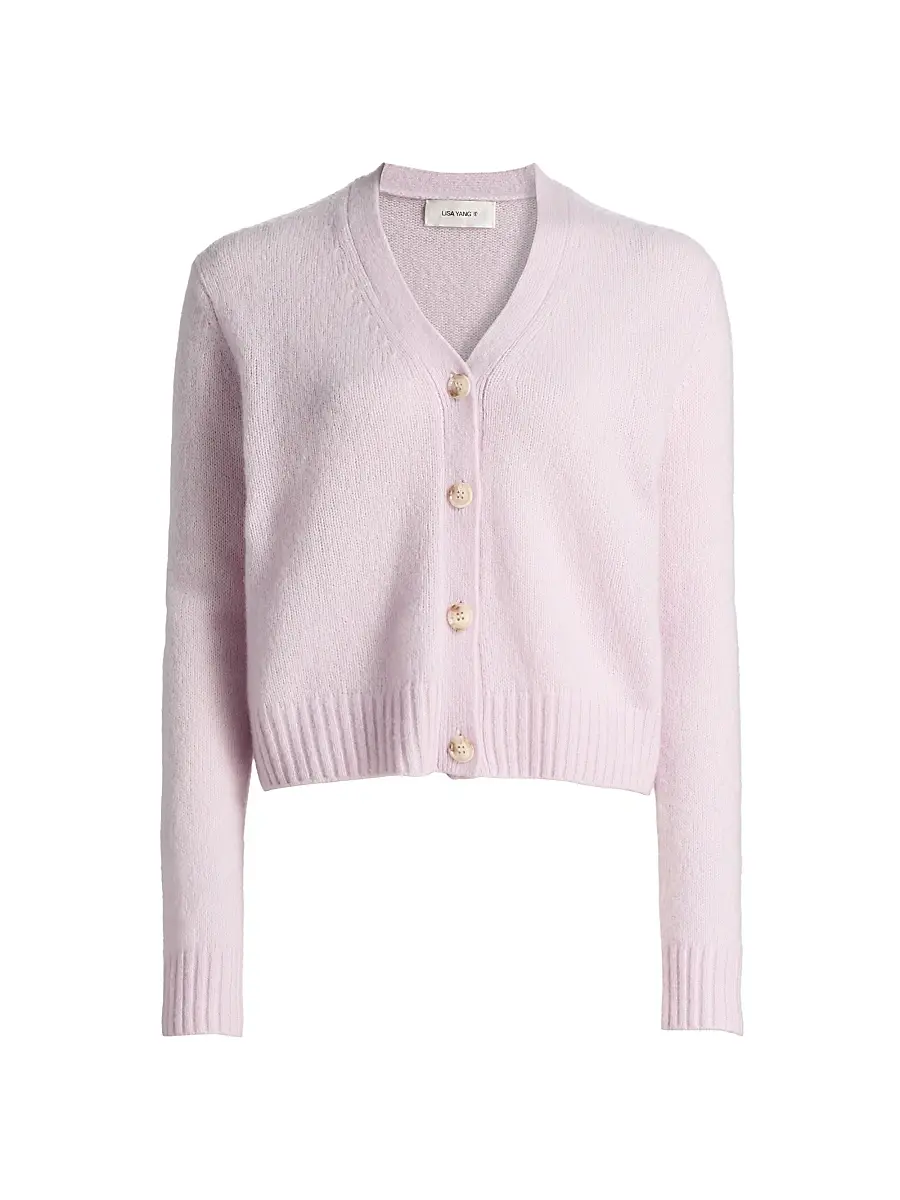 Lisa Yang Women's Marionette Cashmere-Silk Regular-Fit Cardigan - Dahlia | Image 1 Lisa Yang Women's Marionette Cashmere-Silk Regular-Fit Cardigan - Dahlia | Image 1