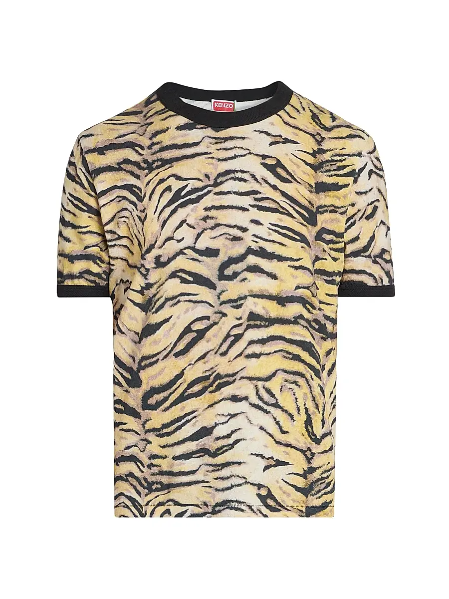 KENZO Men's Tiger Slim-Fit T-Shirt | Image 1 KENZO Men's Tiger Slim-Fit T-Shirt | Image 1