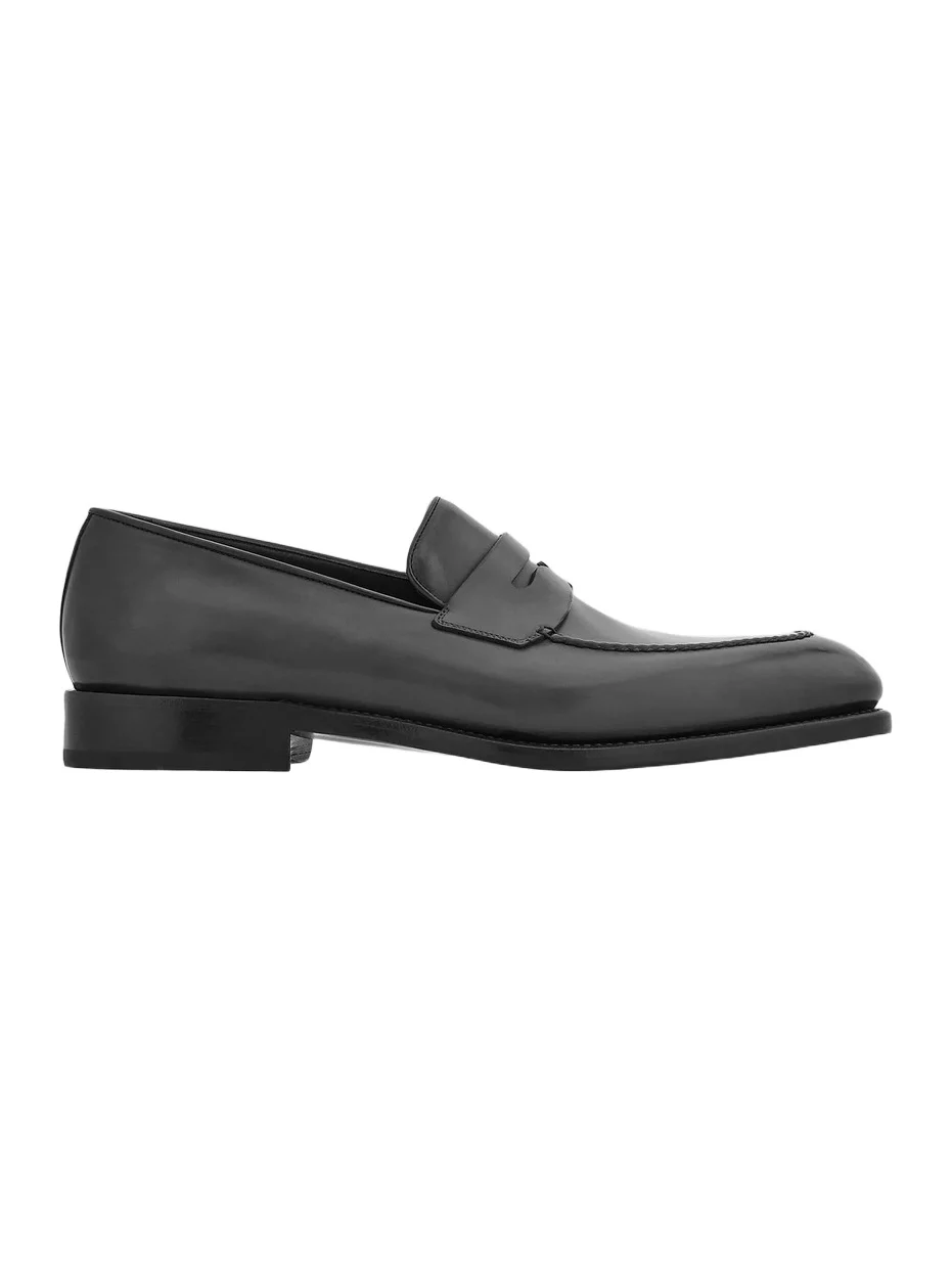 Men's Brandy Patent Leather Penny Loafers Men's Brandy Patent Leather Penny Loafers