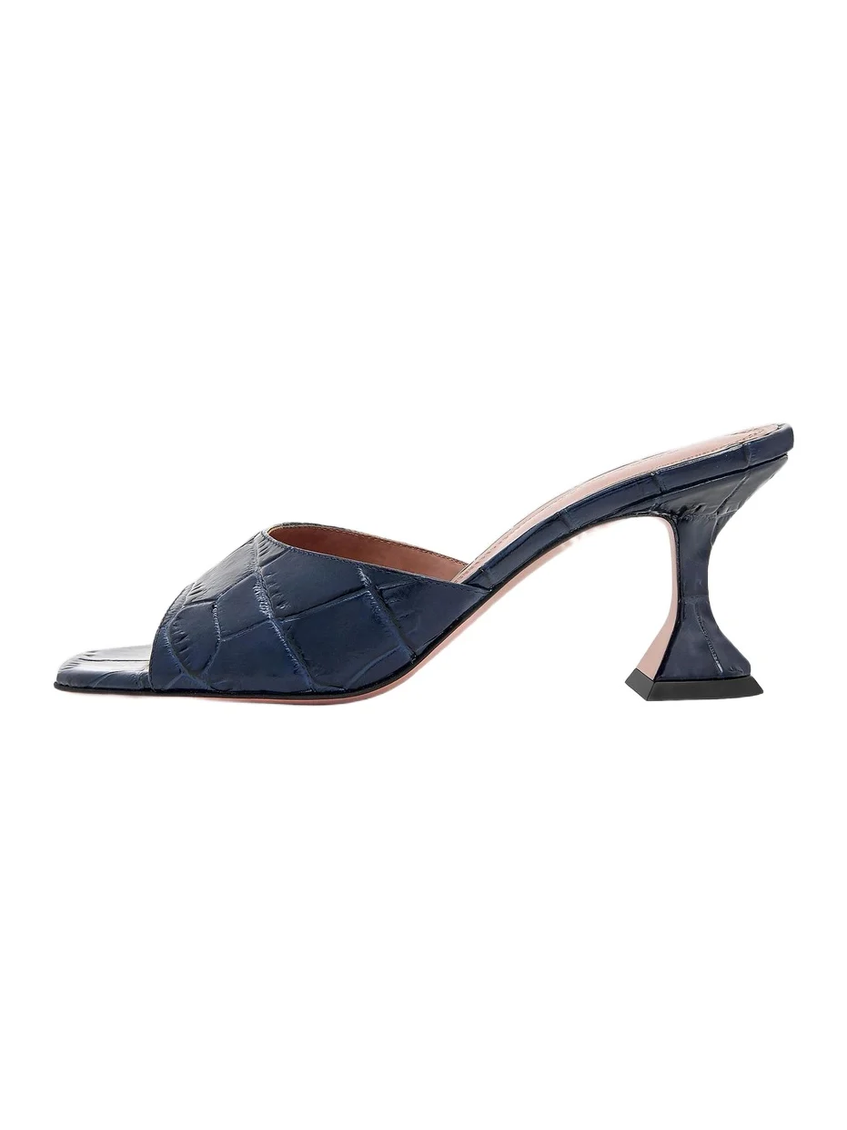Women's Lupita 70MM Croc-Embossed Leather Slippers