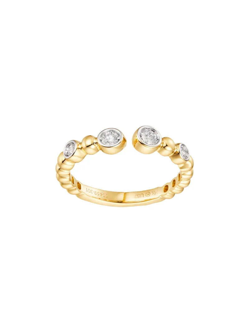 0.181ct Diamond 14K Gold Open Ring