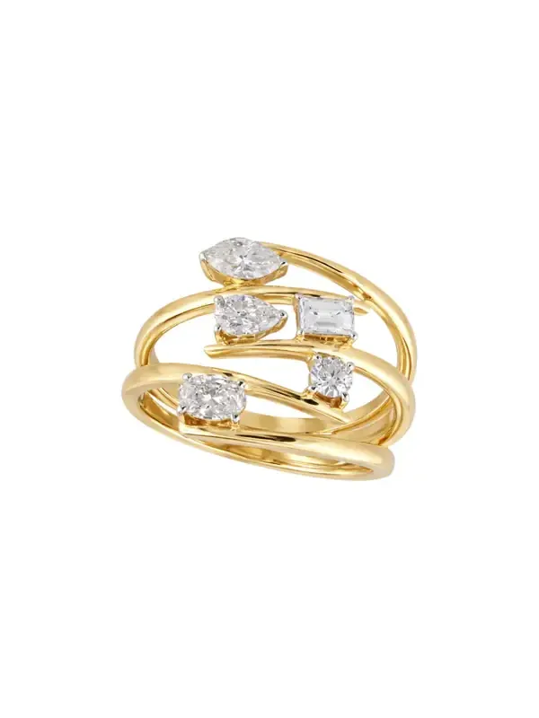 0.488ct Diamond 14K Gold Row Ring 0.488ct Diamond 14K Gold Row Ring