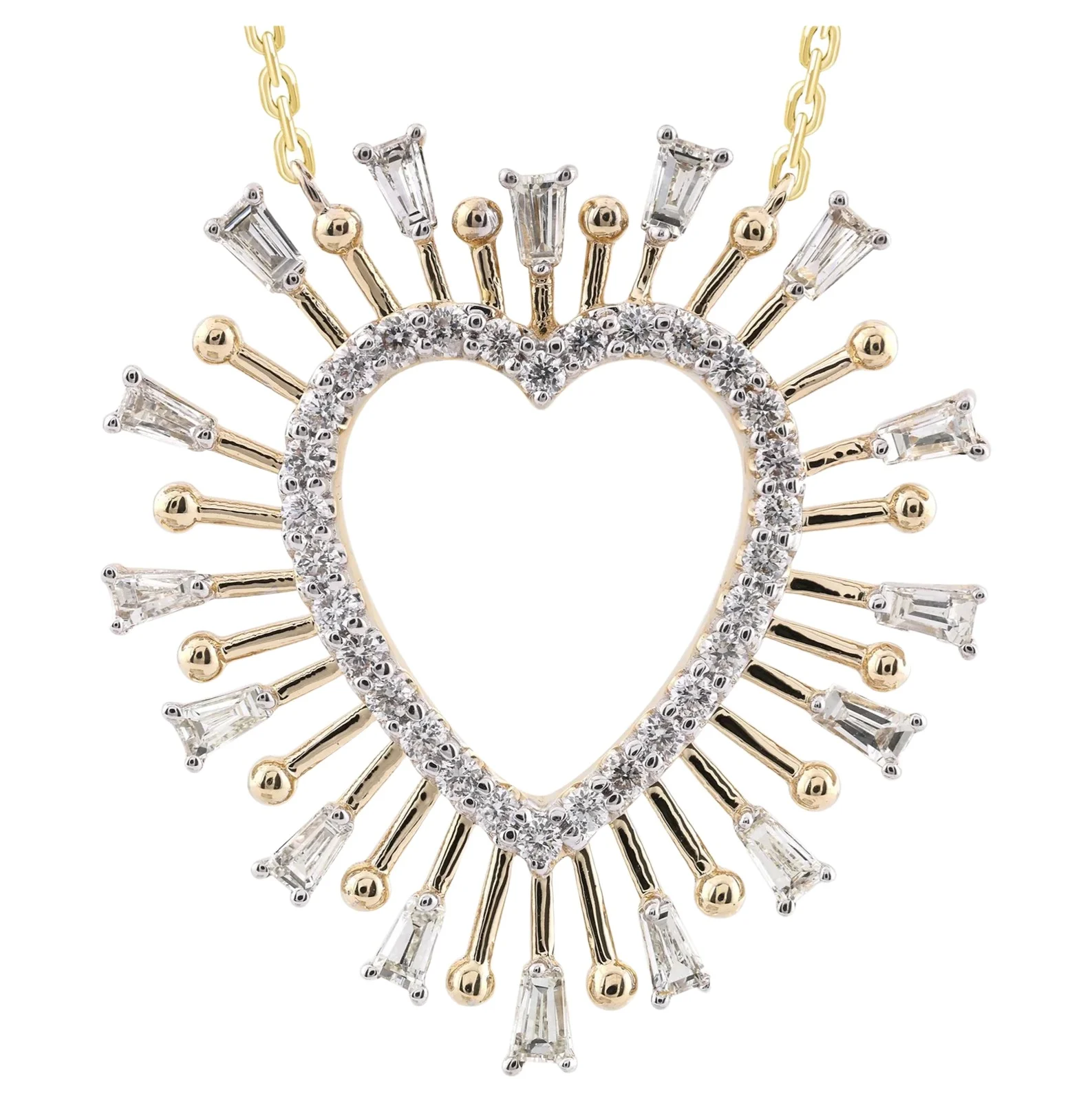 0.875ct Diamond 14K Gold Heart Necklace 0.875ct Diamond 14K Gold Heart Necklace
