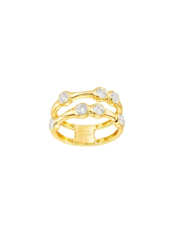 0.981ct Diamond 14K Gold Row Ring 0.981ct Diamond 14K Gold Row Ring