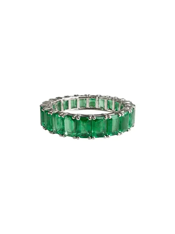 5.80ct Emerald 18K Gold Eternity Ring 5.80ct Emerald 18K Gold Eternity Ring