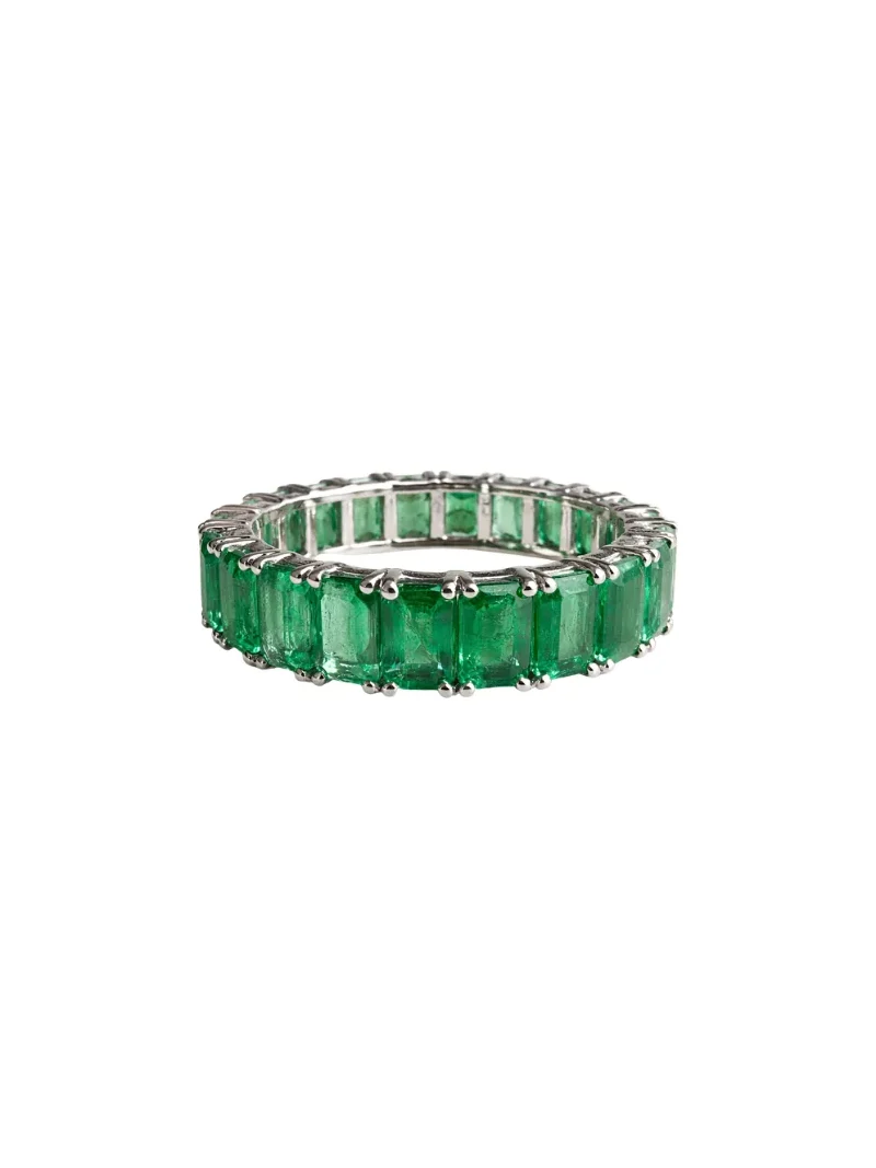 5.80ct Emerald 18K Gold Eternity Ring 5.80ct Emerald 18K Gold Eternity Ring