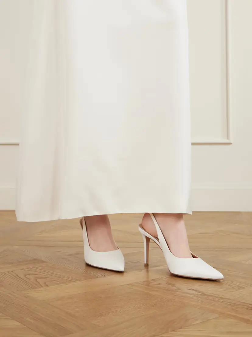 Gianvito Rossi Ribbon 85 Satin Slingback Pumps | Thumbnail 2