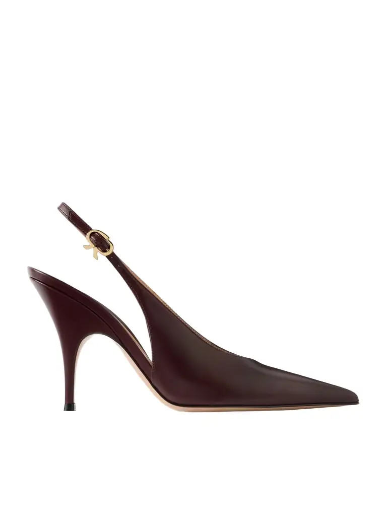 Gianvito Rossi Sofia 95 Leather Slingback Pumps | Image 1 Gianvito Rossi Sofia 95 Leather Slingback Pumps | Image 1