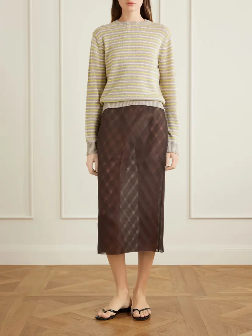 Auralee Striped Cashmere Sweater | Thumbnail 2