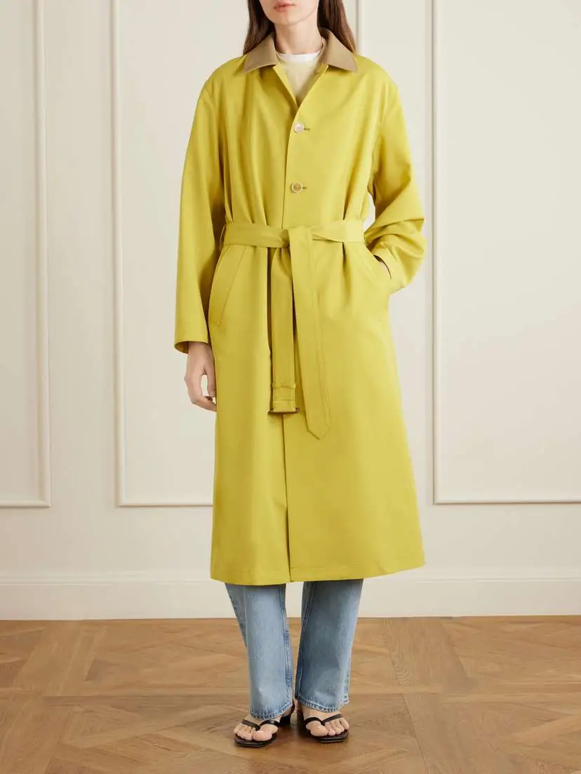 Auralee Belted Wool-canvas Trench Coat | Thumbnail 3 Auralee Belted Wool-canvas Trench Coat | Thumbnail 3