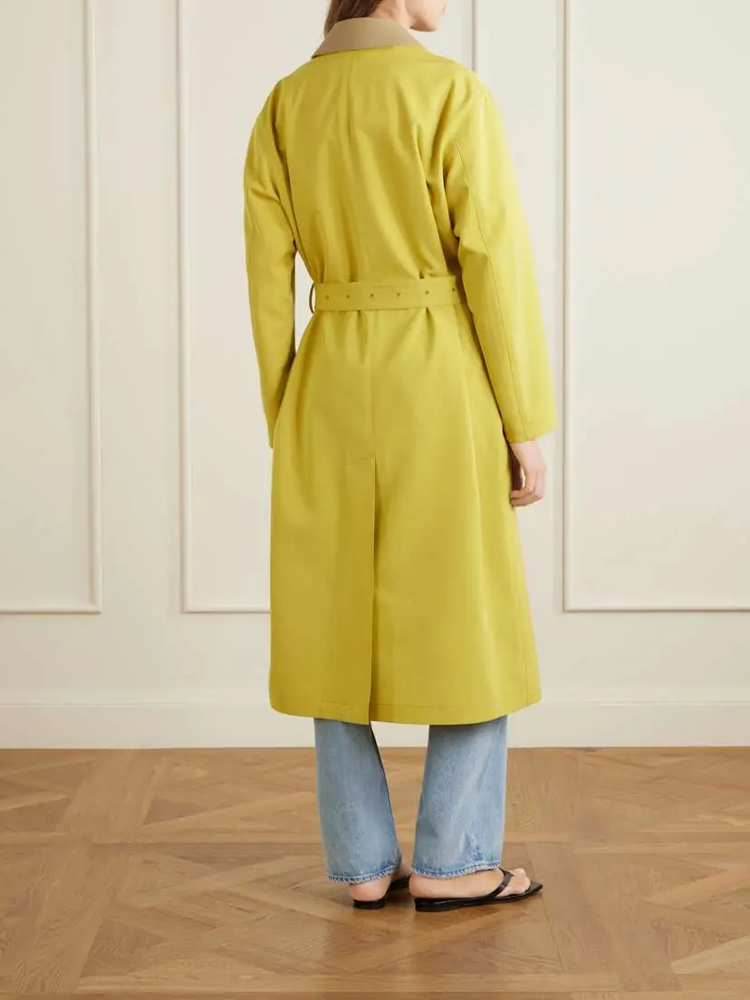 Auralee Belted Wool-canvas Trench Coat | Thumbnail 4 Auralee Belted Wool-canvas Trench Coat | Thumbnail 4