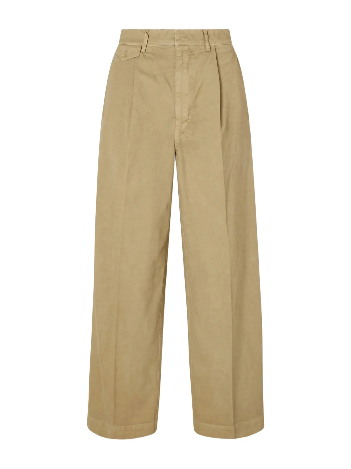 Garment-dyed Cotton-twill Wide-leg Pants Garment-dyed Cotton-twill Wide-leg Pants