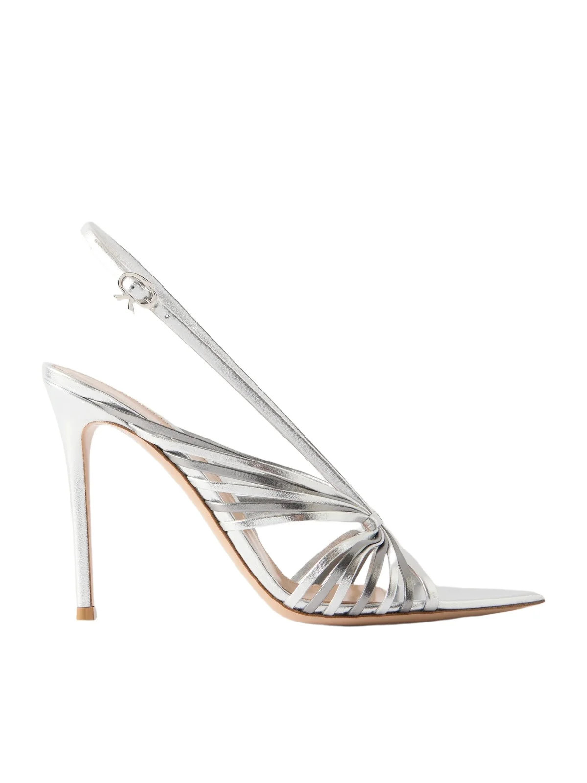 105 Metallic Leather Slingback Sandals 105 Metallic Leather Slingback Sandals