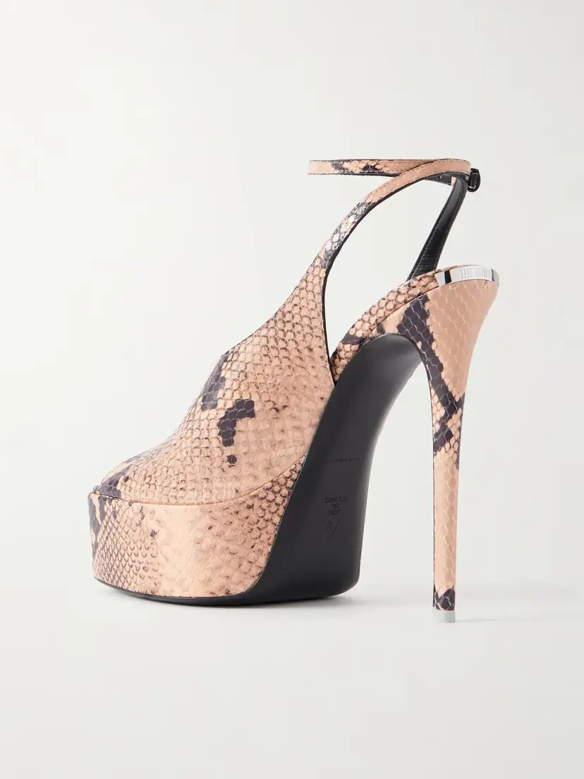 The Attico Ornella 140 Snake-effect Leather Platform Pumps | Thumbnail 3