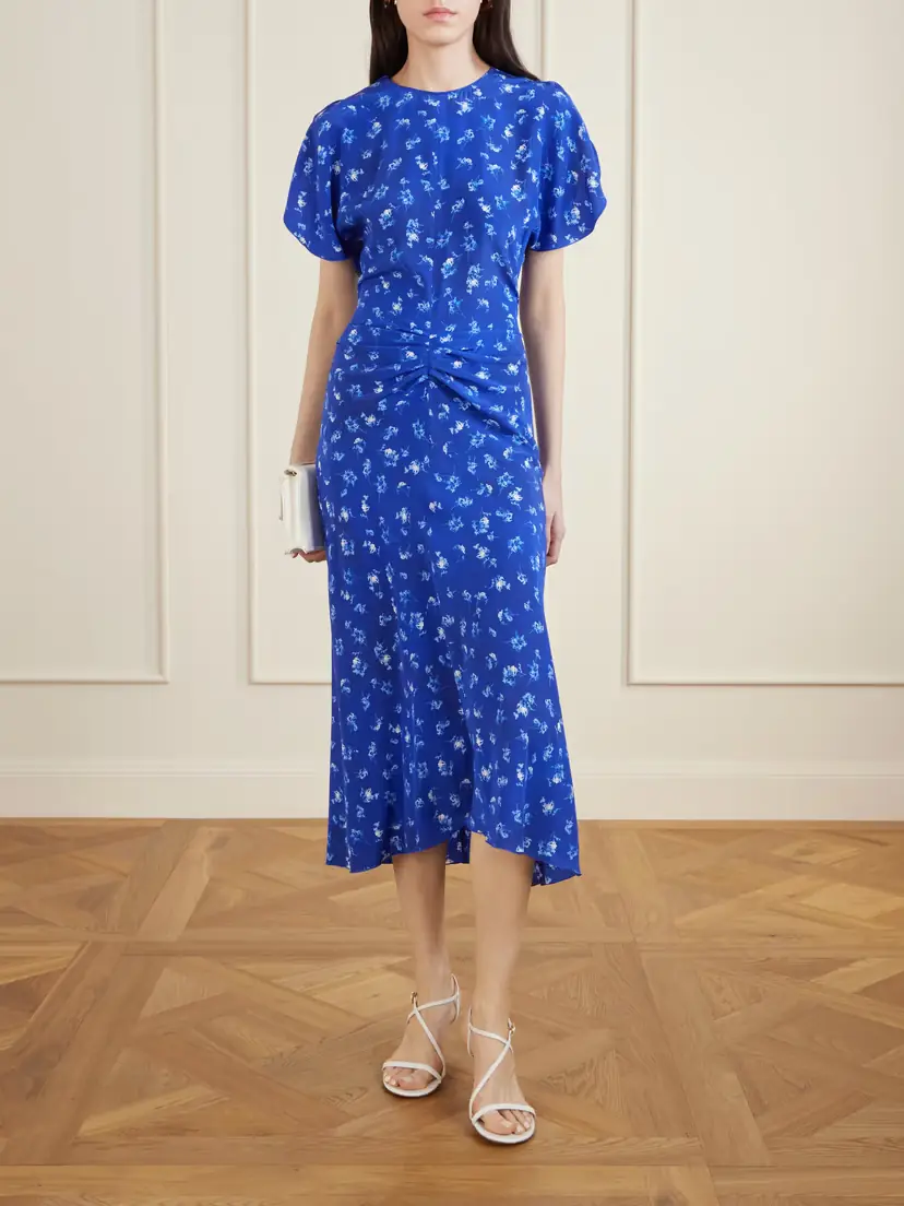 Victoria Beckham Bela Floral-print Silk-chiffon Midi Dress | Thumbnail 2