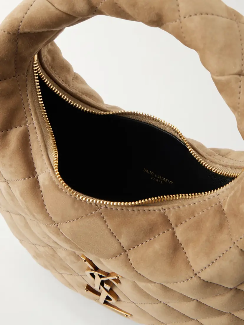 Saint Laurent Icarino Matelassé Suede Shoulder Bag | Thumbnail 6 Saint Laurent Icarino Matelassé Suede Shoulder Bag | Thumbnail 6