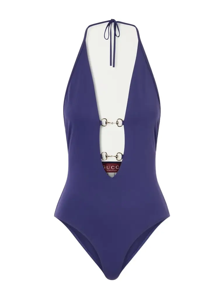 Gucci Horsebit-embellished Halternek Swimsuit | Image 1 Gucci Horsebit-embellished Halternek Swimsuit | Image 1