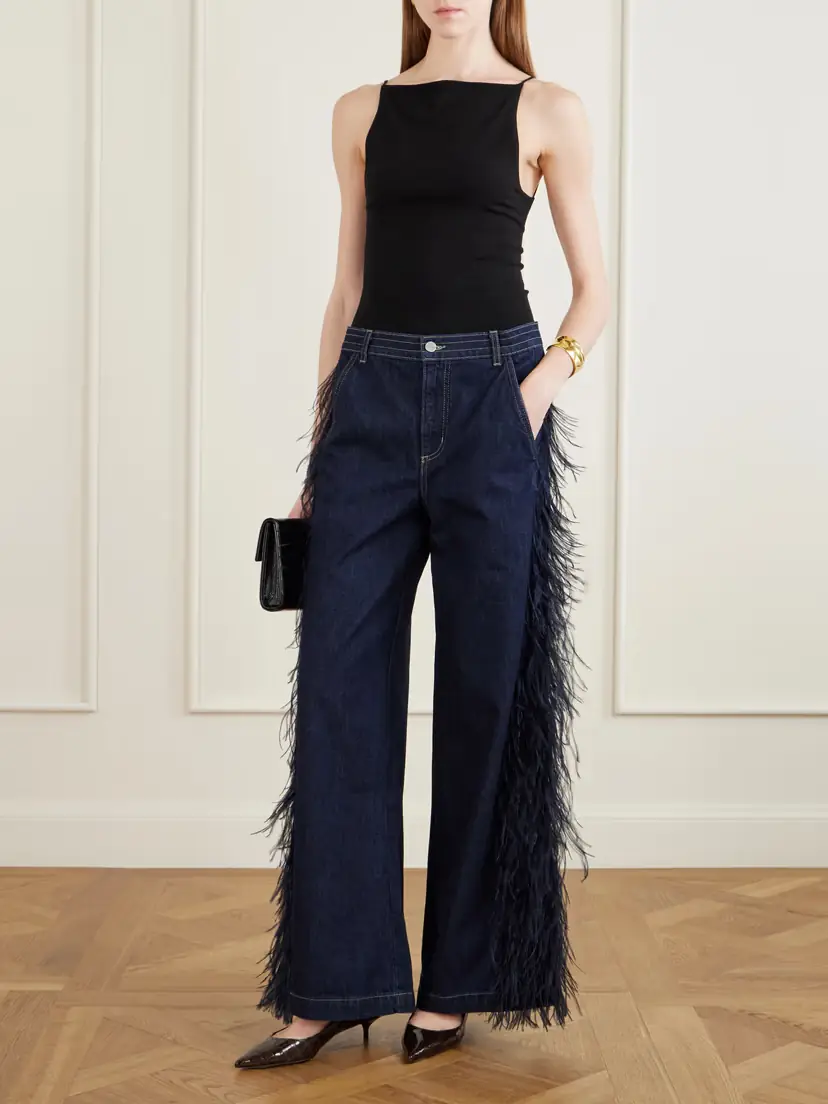 TWP Embellished Cotton Straight-leg Pants | Thumbnail 2 TWP Embellished Cotton Straight-leg Pants | Thumbnail 2