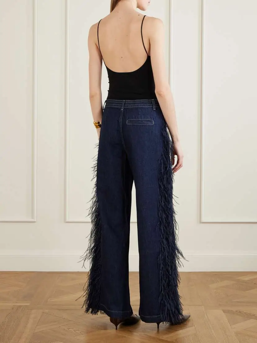 TWP Embellished Cotton Straight-leg Pants | Thumbnail 3 TWP Embellished Cotton Straight-leg Pants | Thumbnail 3