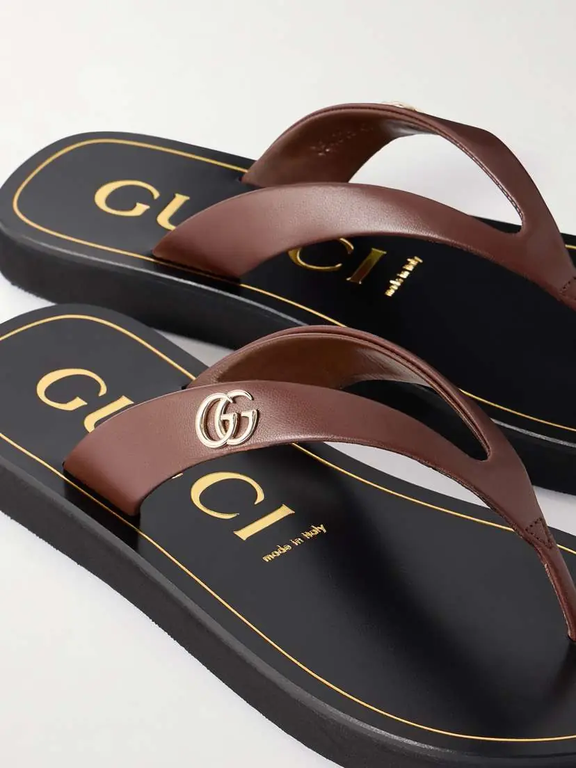 Gucci Embellished Leather Sandals | Thumbnail 5