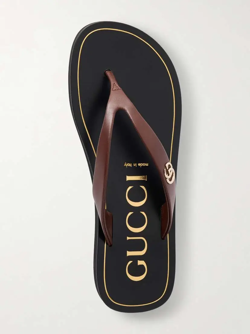 Gucci Embellished Leather Sandals | Thumbnail 6