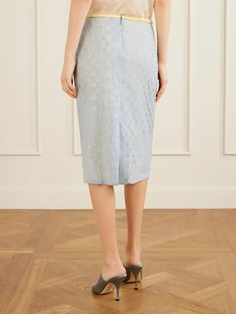 Gucci Crystal-embellished Silk-blend Midi Skirt | Thumbnail 4 Gucci Crystal-embellished Silk-blend Midi Skirt | Thumbnail 4