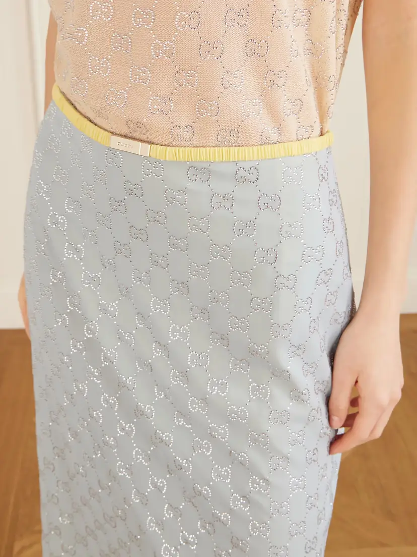Gucci Crystal-embellished Silk-blend Midi Skirt | Thumbnail 5 Gucci Crystal-embellished Silk-blend Midi Skirt | Thumbnail 5