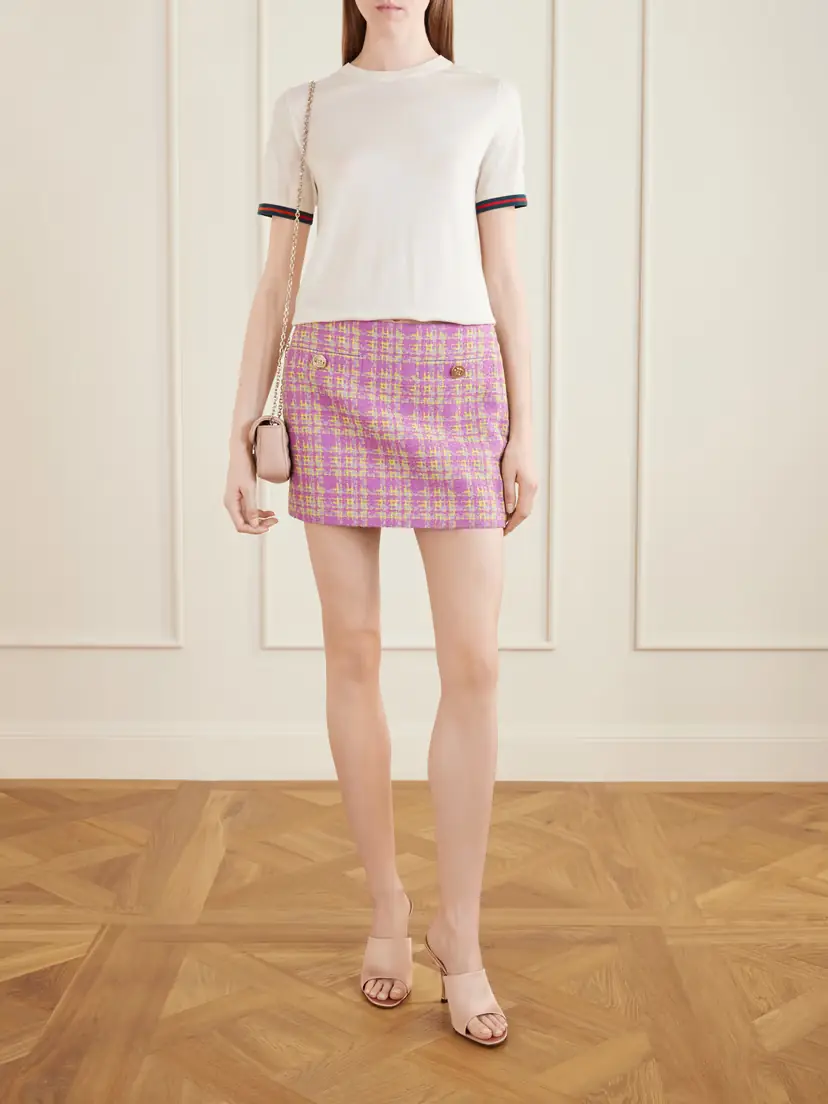 Gucci Cotton-blend Tweed Mini Skirt | Thumbnail 2 Gucci Cotton-blend Tweed Mini Skirt | Thumbnail 2