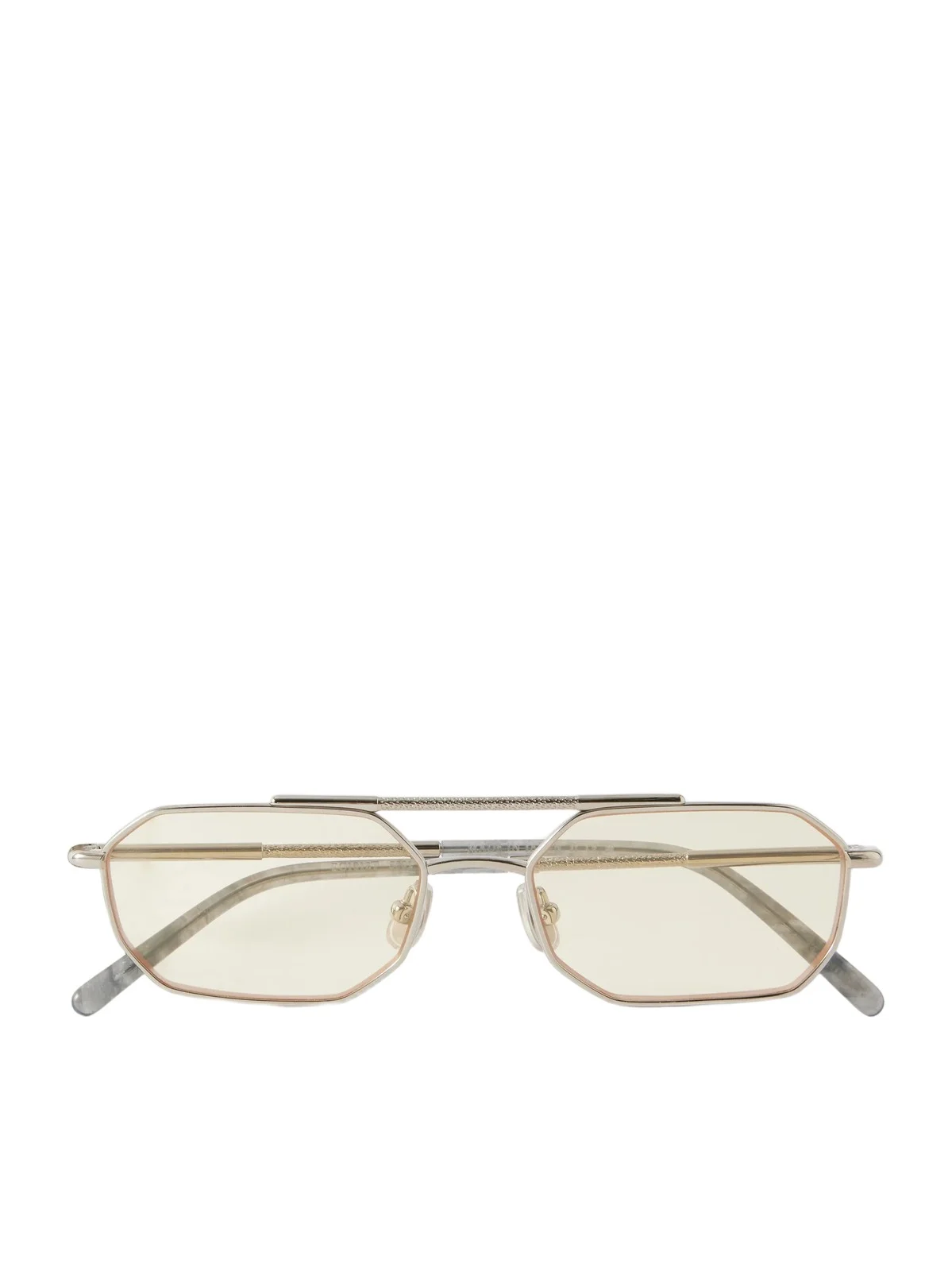 Square-frame Silver-tone Optical Glasses