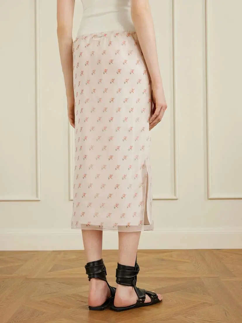 Khaite Sydni Floral-print Silk-organza Midi Skirt | Thumbnail 4 Khaite Sydni Floral-print Silk-organza Midi Skirt | Thumbnail 4