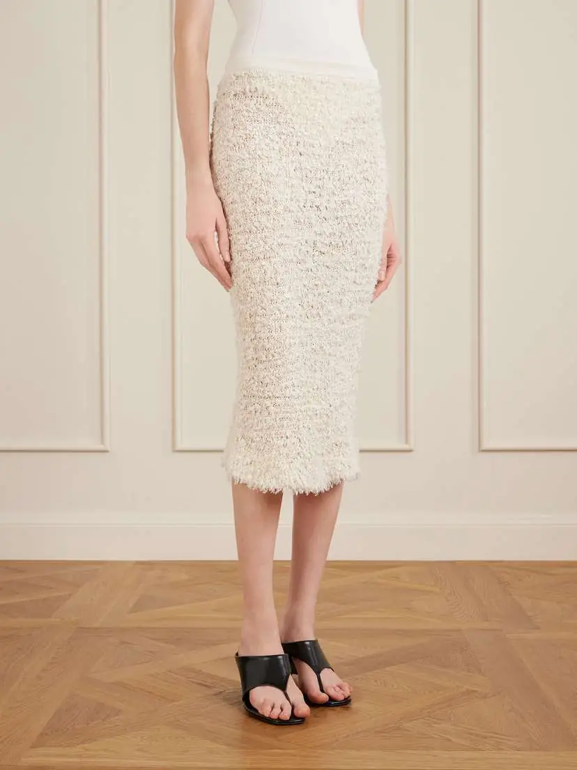 Khaite Adela Bouclé Midi Skirt | Thumbnail 3
