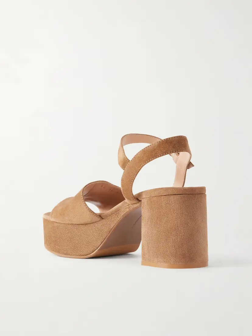 Gianvito Rossi Carol 35 Suede Platform Sandals | Thumbnail 3 Gianvito Rossi Carol 35 Suede Platform Sandals | Thumbnail 3