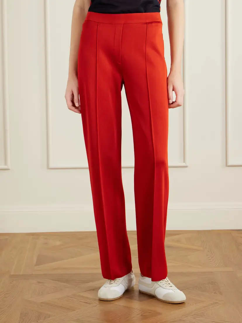 HIGH SPORT Evie Pleated Knitted Wide-leg Pants | Thumbnail 3
