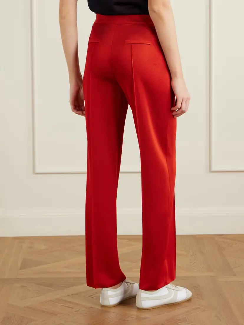 HIGH SPORT Evie Pleated Knitted Wide-leg Pants | Thumbnail 4
