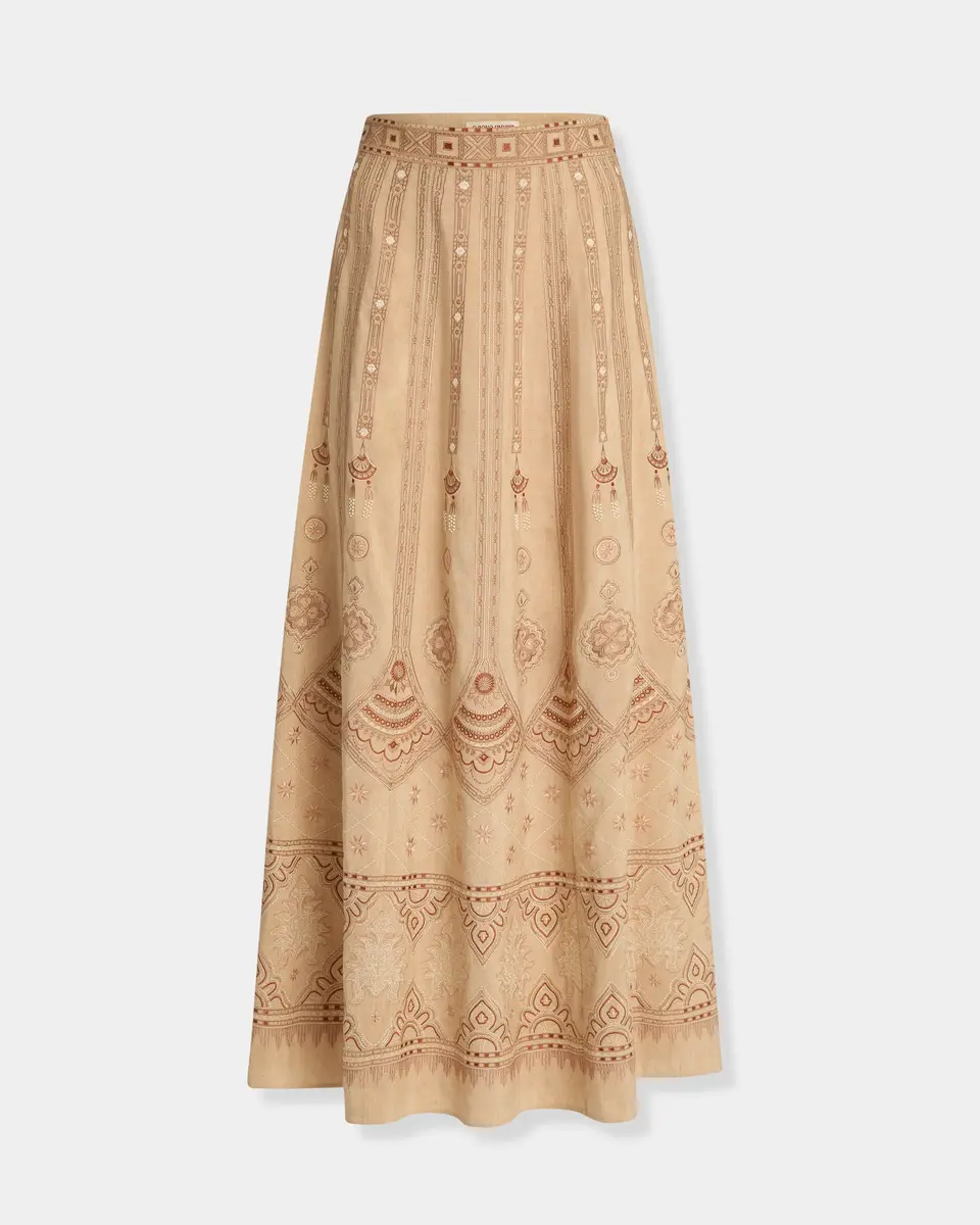 Emporio Sirenuse Camille Skirt with Meridiana Embroidery | Thumbnail 8 Emporio Sirenuse Camille Skirt with Meridiana Embroidery | Thumbnail 8