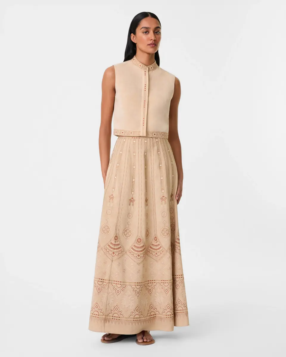 Emporio Sirenuse Camille Skirt with Meridiana Embroidery | Thumbnail 9 Emporio Sirenuse Camille Skirt with Meridiana Embroidery | Thumbnail 9