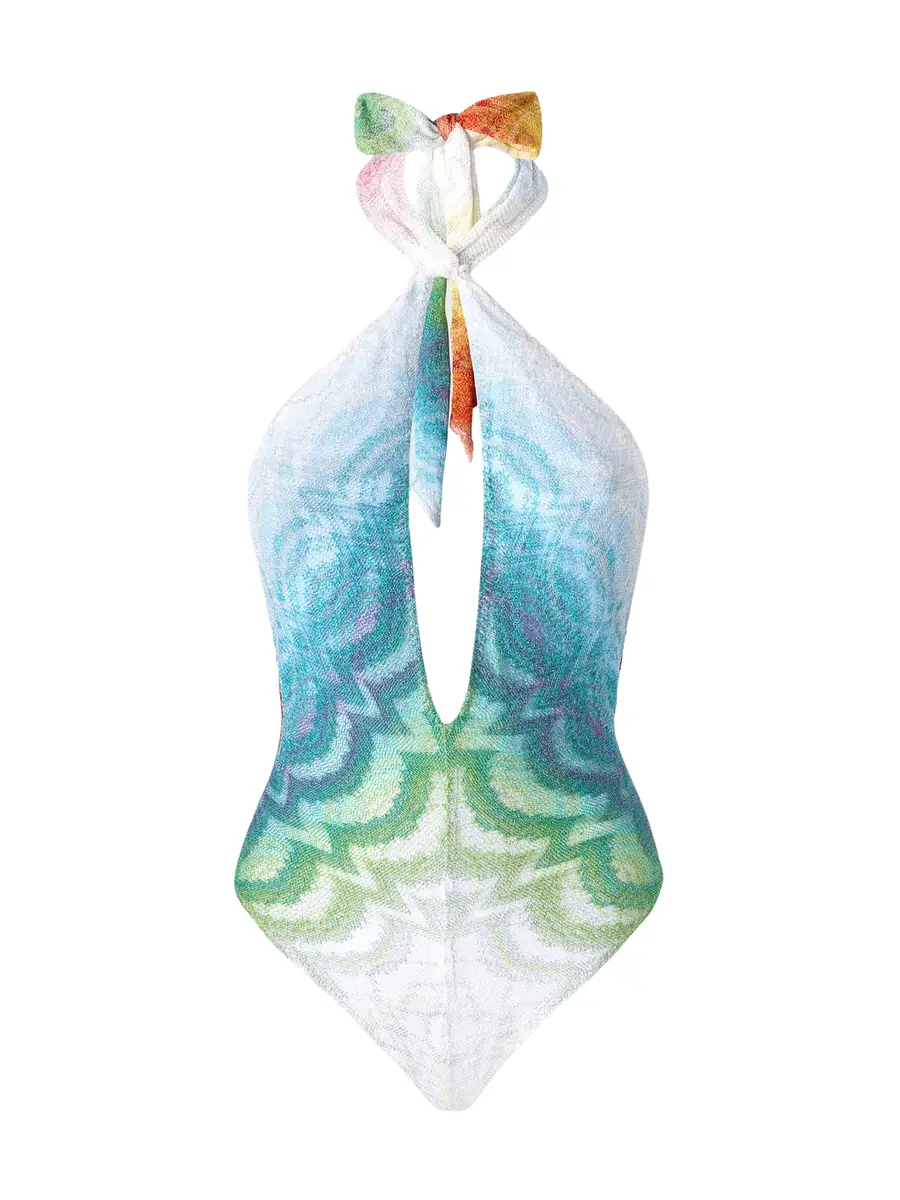 Shaded Lamé Viscose Keyhole One-Piece Shaded Lamé Viscose Keyhole One-Piece