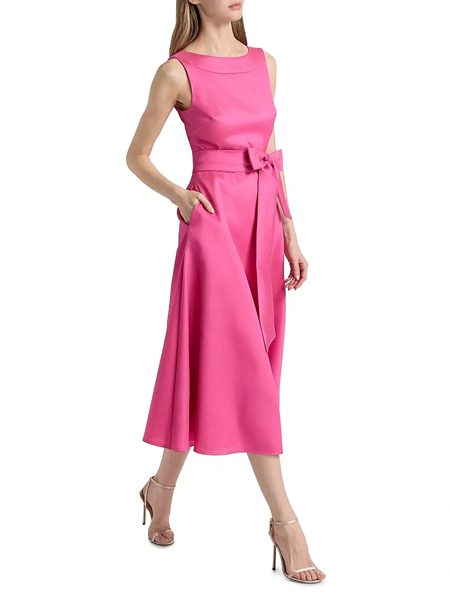 BADGLEY MISCHKA Women's Textured Gazar Midi-Dress | Thumbnail 2 BADGLEY MISCHKA Women's Textured Gazar Midi-Dress | Thumbnail 2