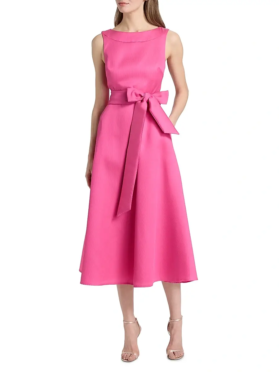 BADGLEY MISCHKA Women's Textured Gazar Midi-Dress | Thumbnail 3 BADGLEY MISCHKA Women's Textured Gazar Midi-Dress | Thumbnail 3