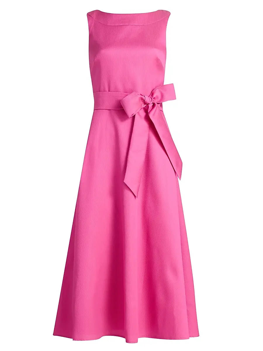BADGLEY MISCHKA Women's Textured Gazar Midi-Dress