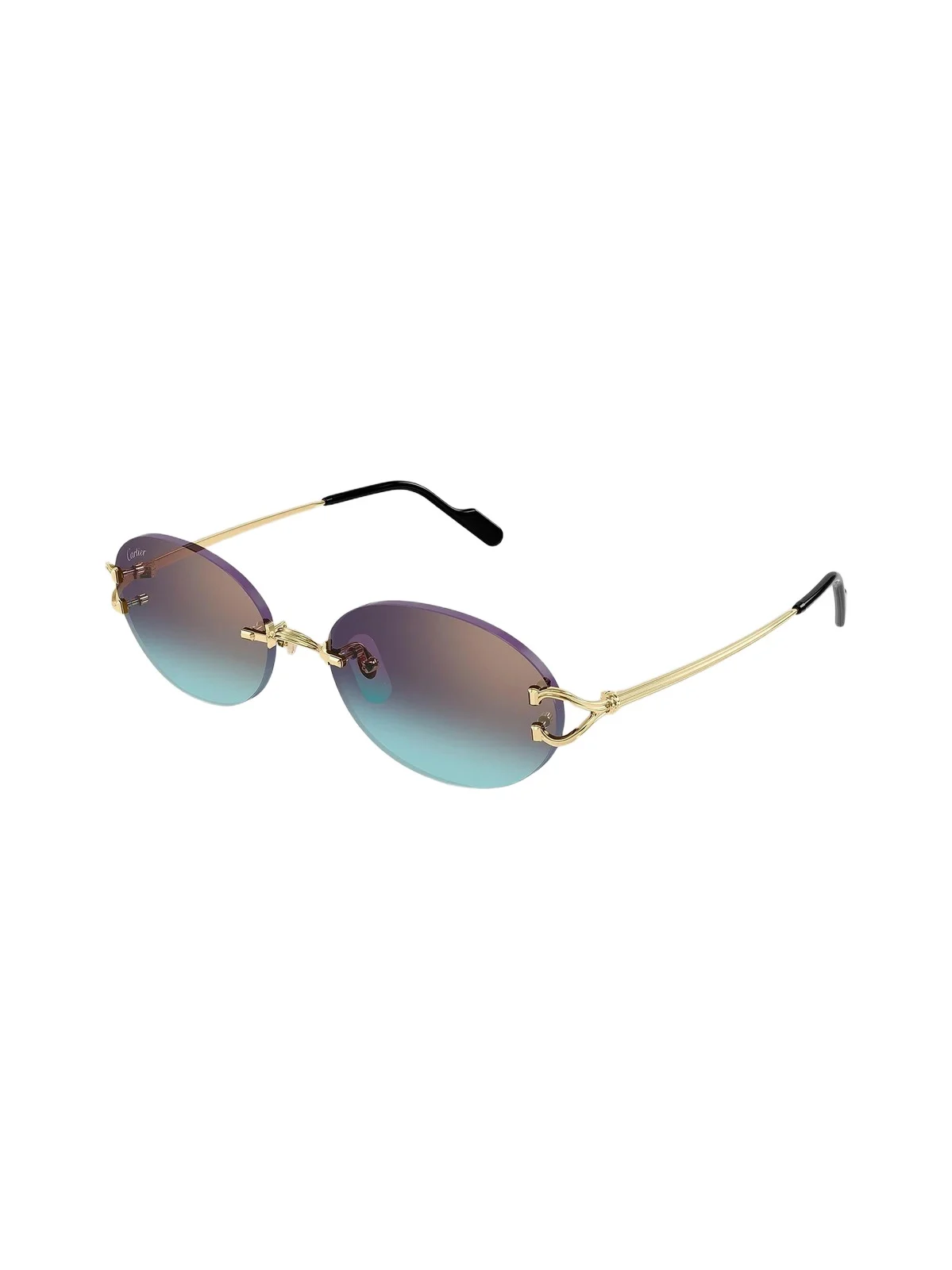 Cartier Women's C Decor 55MM 24K-Gold-Plated Oval Sunglasses