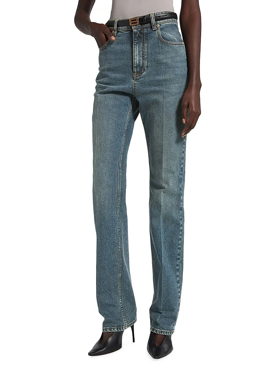 Balenciaga Women's High Waist Slim Jeans | Thumbnail 2 Balenciaga Women's High Waist Slim Jeans | Thumbnail 2